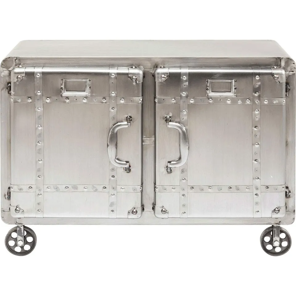 kare-design-kommode-buster-silber-rollbare-stahl-kommode-2-t-rig-60x81x38-cm image 1
