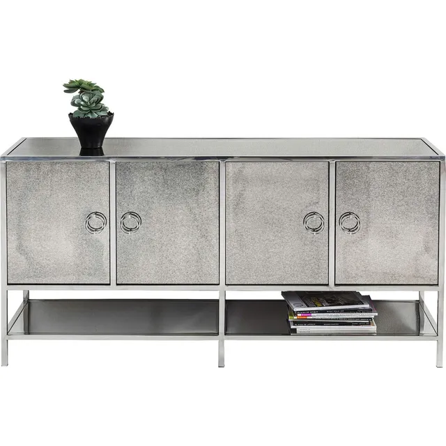 kare-design-sideboard-moonscape-silber-spiegelglas-80x155-5x42-cm image 1