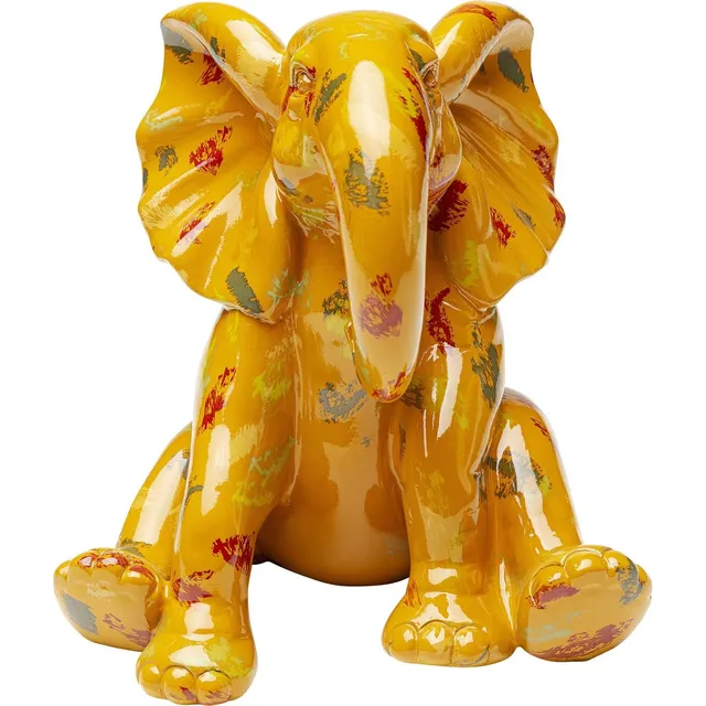 kare-design-dekofigur-elephant-dots-gelb-16x19x20-cm image 1