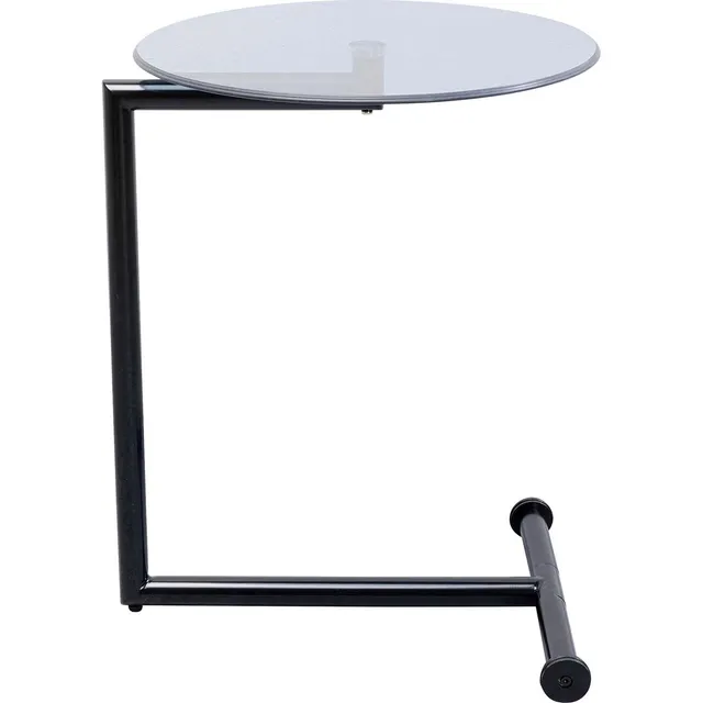 kare-design-beistelltisch-easy-living-schwarz-rund-metall-glas-63x46x46-cm image 1