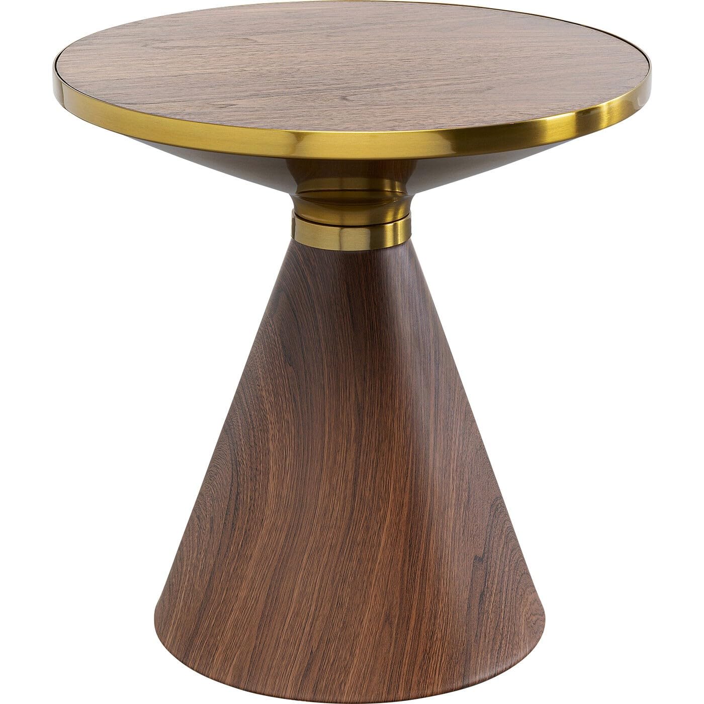 kare-design-beistelltisch-cono-braun-gold-50-cm-walnussholz image 1