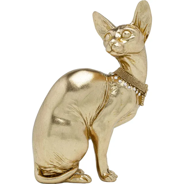 kare-design-figur-sitting-cat-audrey-gold-27-cm-deko-katze image 1
