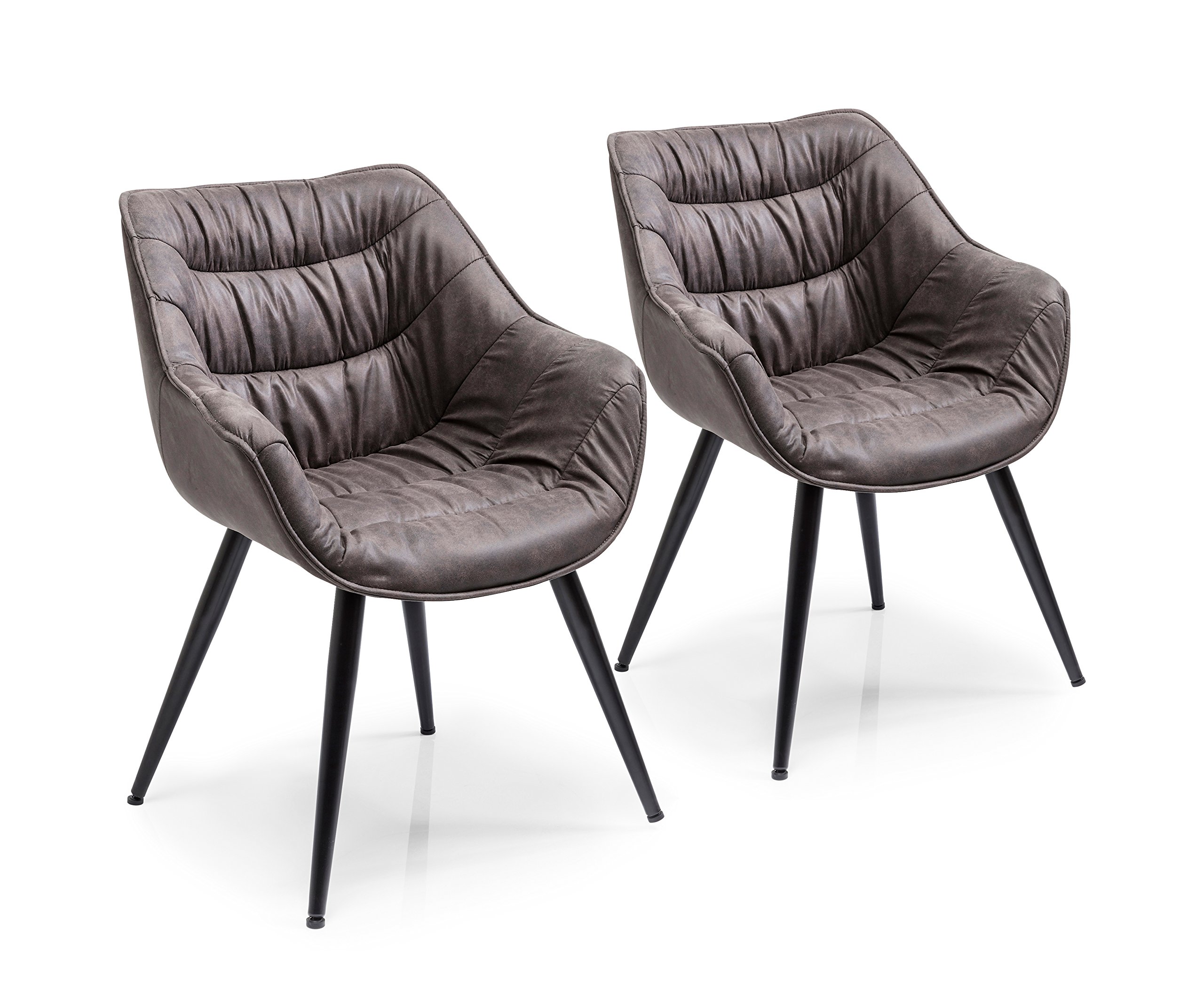 kare-design-armlehnstuhl-thelma-2er-set-grau-schwarz-retro-82x65x60-cm image 1