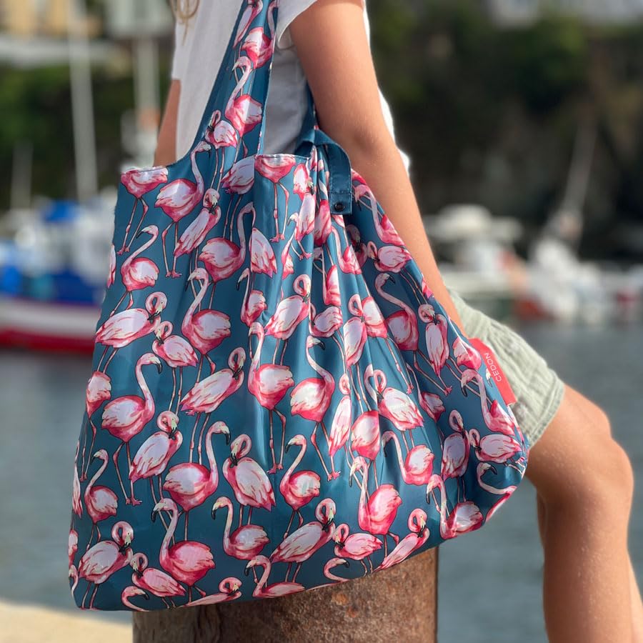 cedon-easy-bag-pink-flamingo-faltbarer-einkaufsbeutel-aus-recyceltem-pet image 4