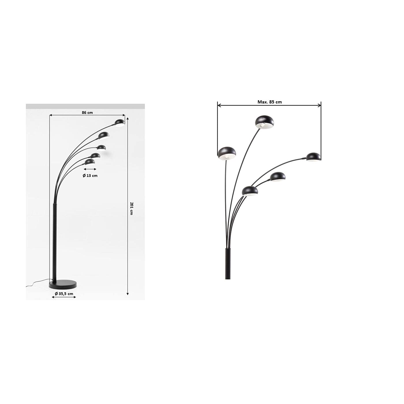 kare-design-stehleuchte-five-fingers-schwarz-215x85x108-cm-stahl image 8