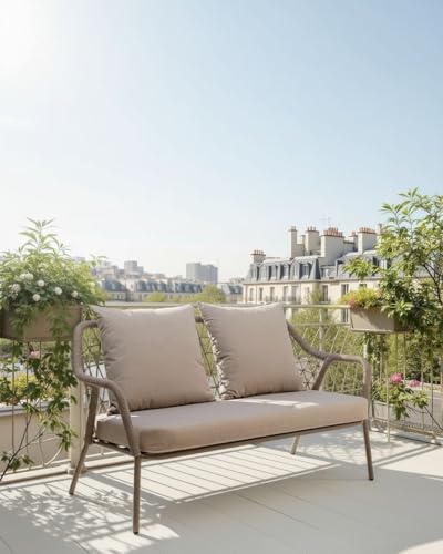 kare-design-bank-milos-taupe-outdoor-sitzbank-2-personen-77x165x72-cm image 8