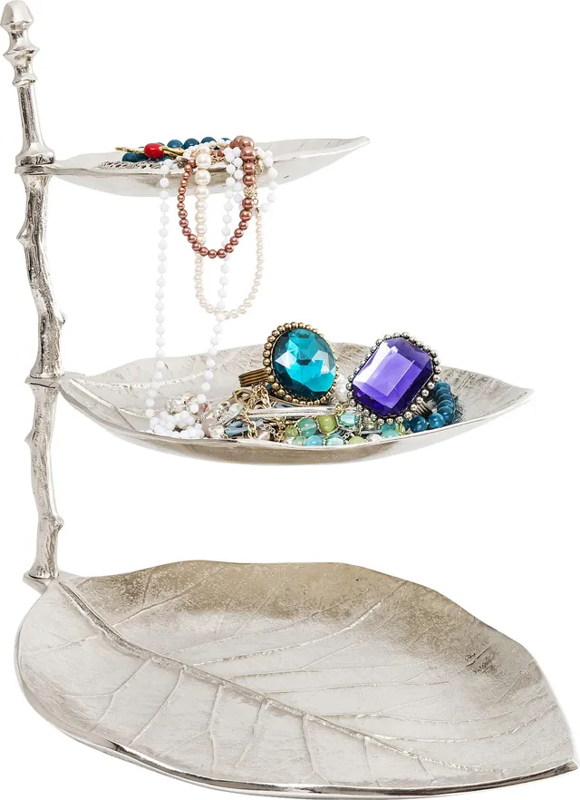 kare-design-leaf-etagere-silber-46x32x45-cm-3-bl-tter image 1