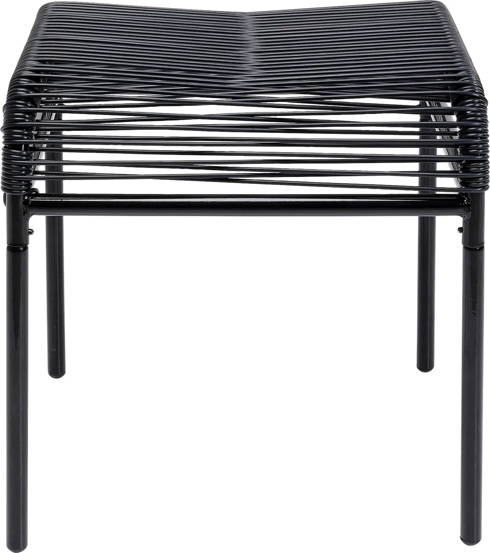 kare-design-hocker-acapulco-mono-schwarz-indoor-outdoor-retro-hocker image 1