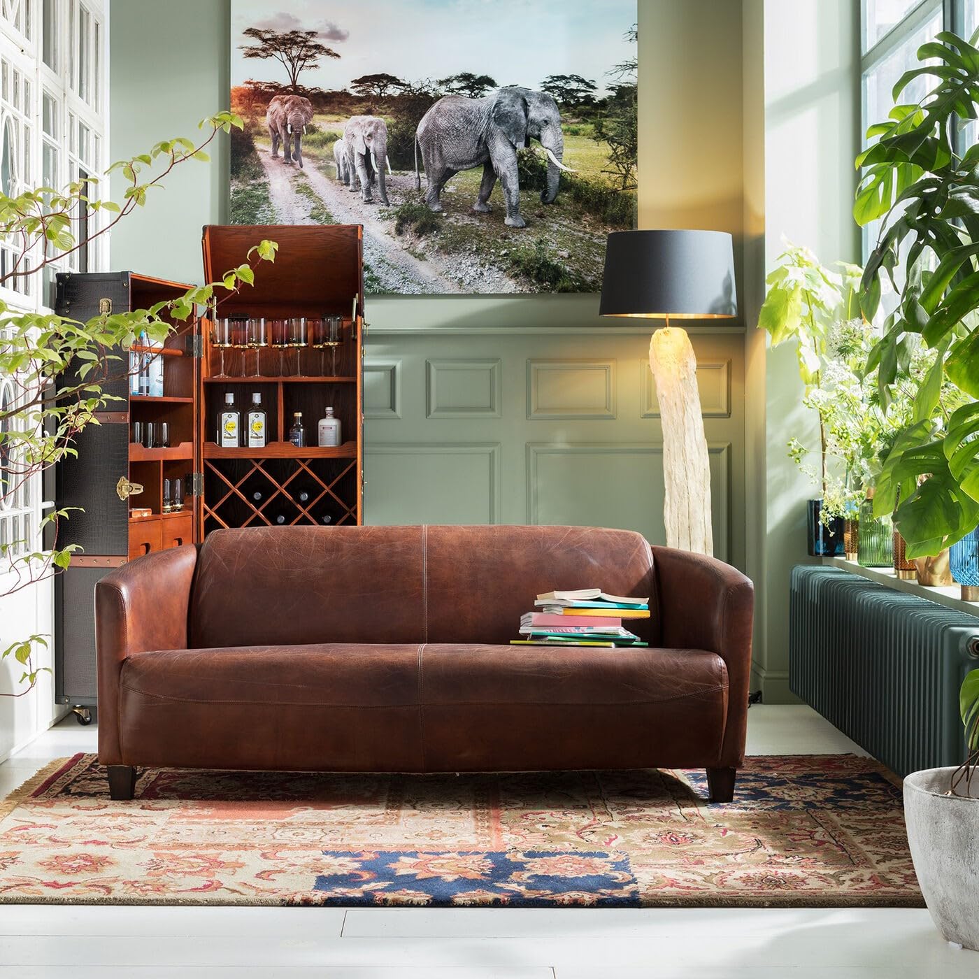 kare-design-sofa-cigar-lounge-2-3-sitzer-ledersofa-cognac-braun-176-cm image 2