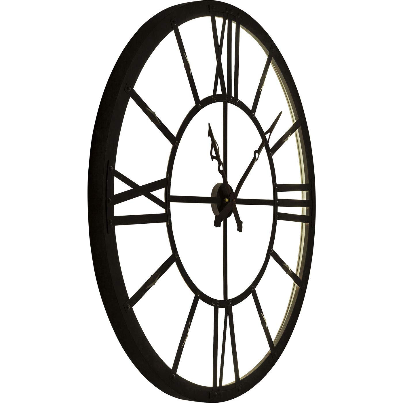 kare-design-wanduhr-factory-led-xxl-vintage-industrie-uhr-braun-121x121x8-5-cm image 4