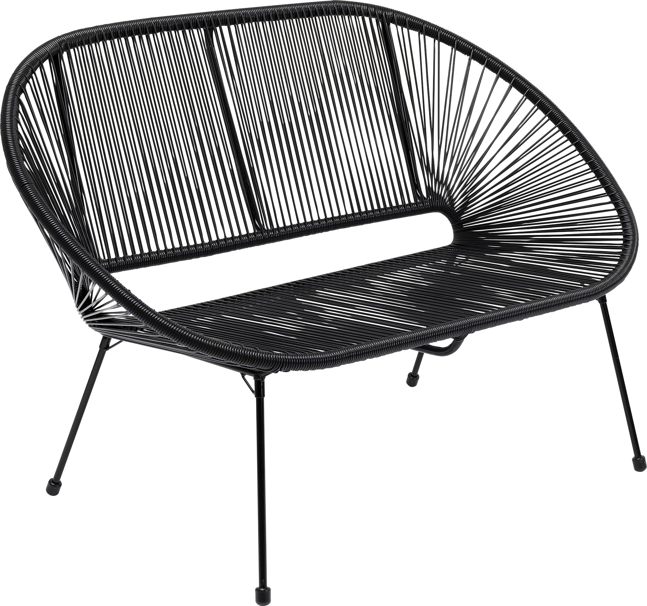 kare-design-bank-acapulco-mono-schwarz-indoor-outdoor-2-personen image 4