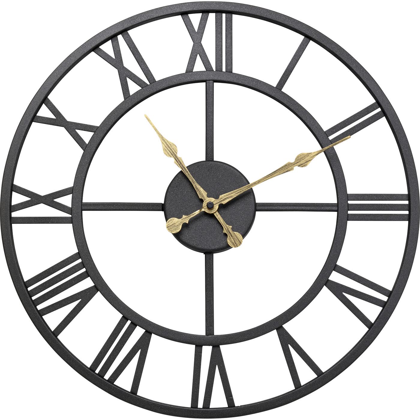 kare-design-wanduhr-roman-schwarz-41-cm-metall image 1