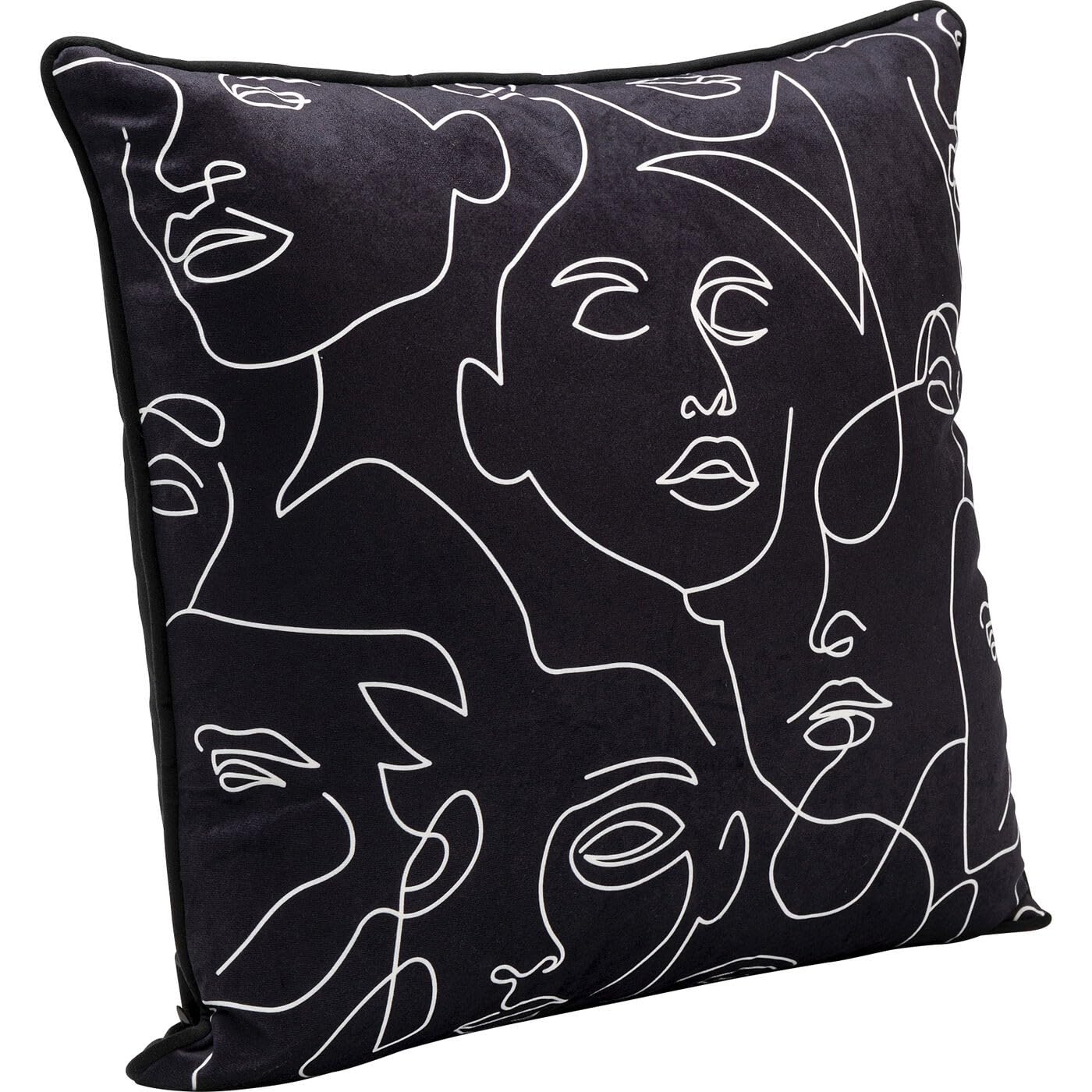 kare-design-kissen-faces-45x45-cm-schwarz-mit-rei-verschluss image 4