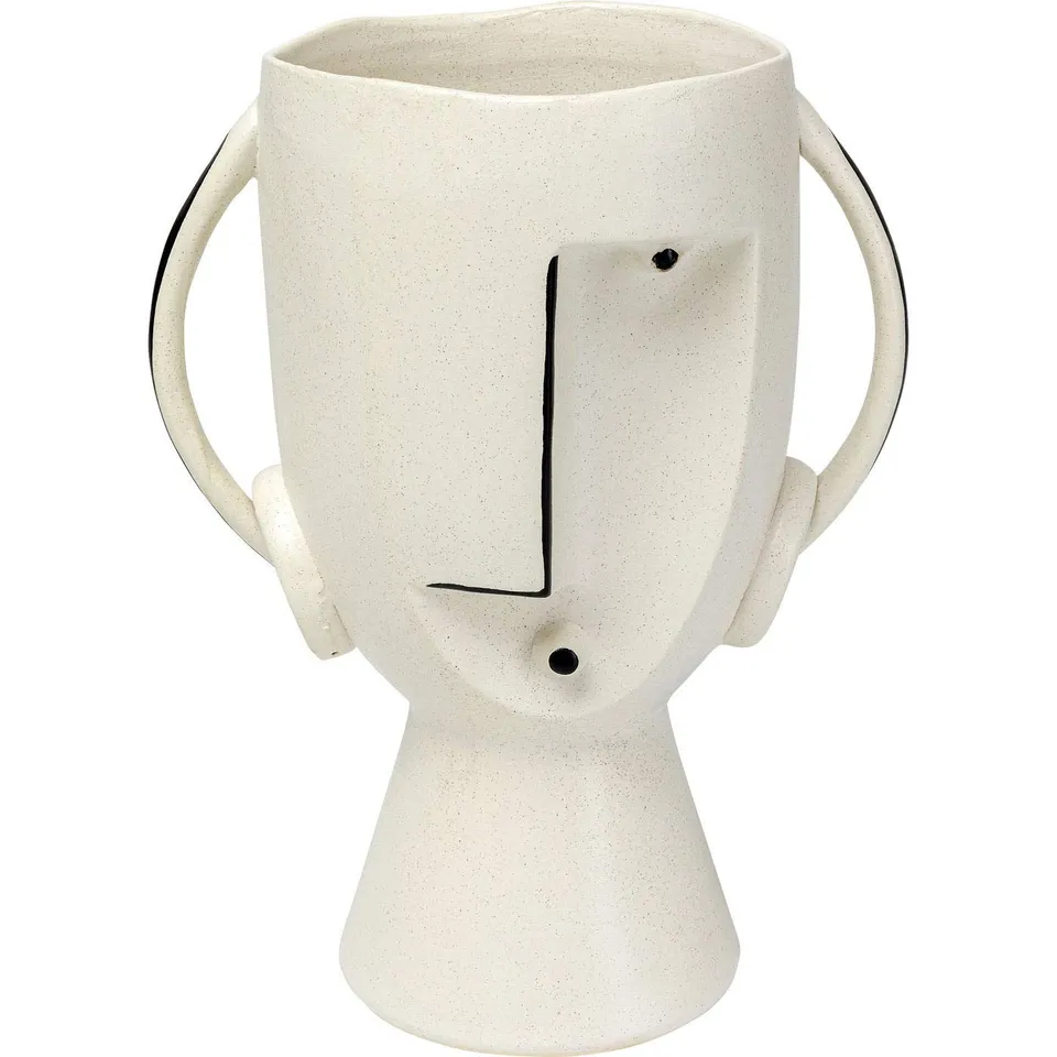 kare-design-vase-face-pot-wei-handbemalte-keramik-vase-30x23x16-cm image 1