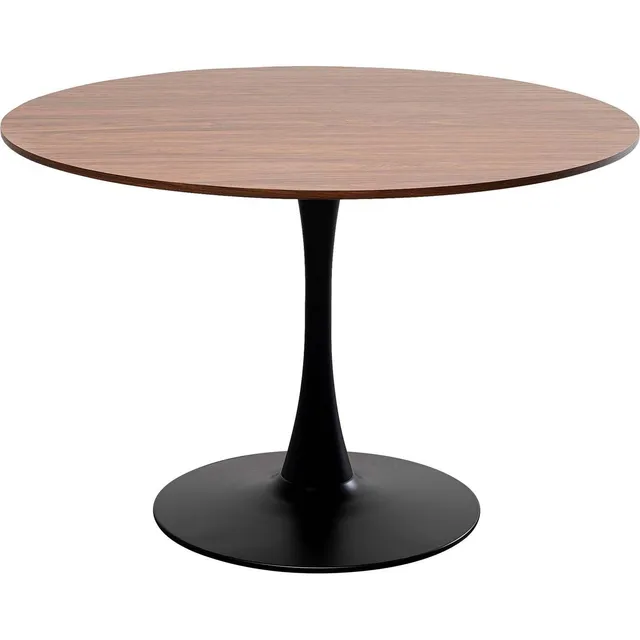 kare-design-schickeria-esstisch-rund-walnuss-schwarz-110-cm image 1