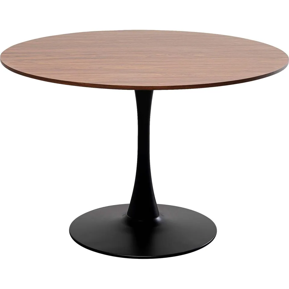 kare-design-schickeria-esstisch-rund-walnuss-schwarz-110-cm image 1