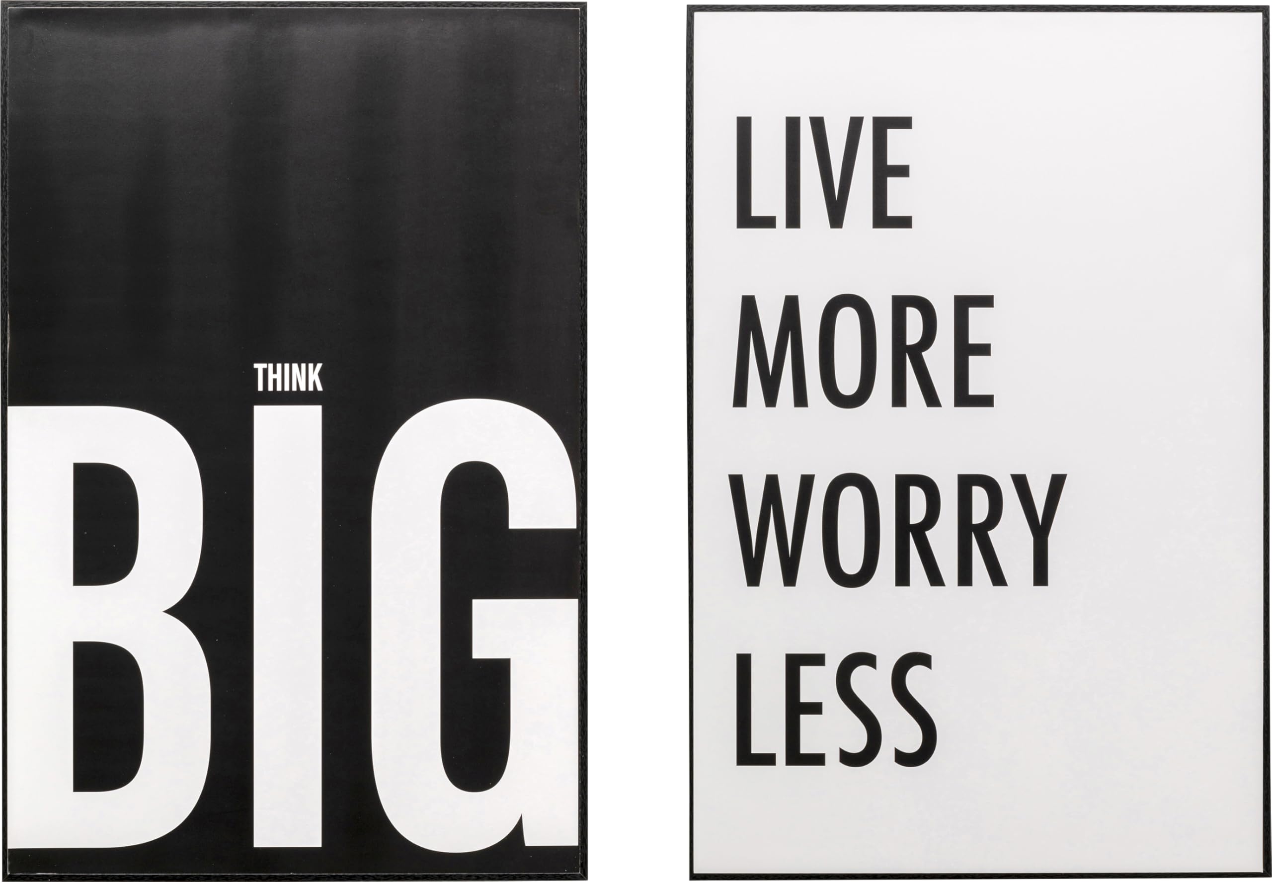 kare-design-wandbild-big-live-more-2er-set-schwarz-wei-60x40-cm-gerahmt image 1