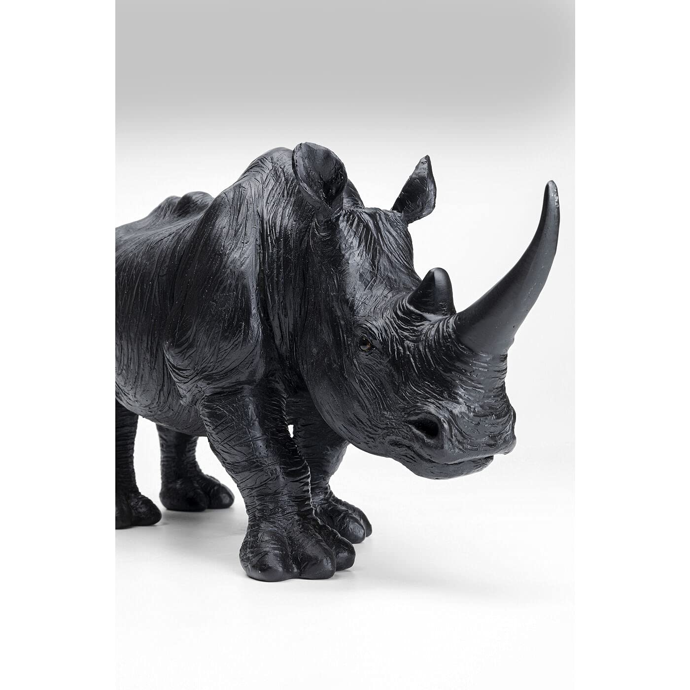 kare-design-deko-figur-walking-rhino-schwarz-108-cm-handbemalt image 4