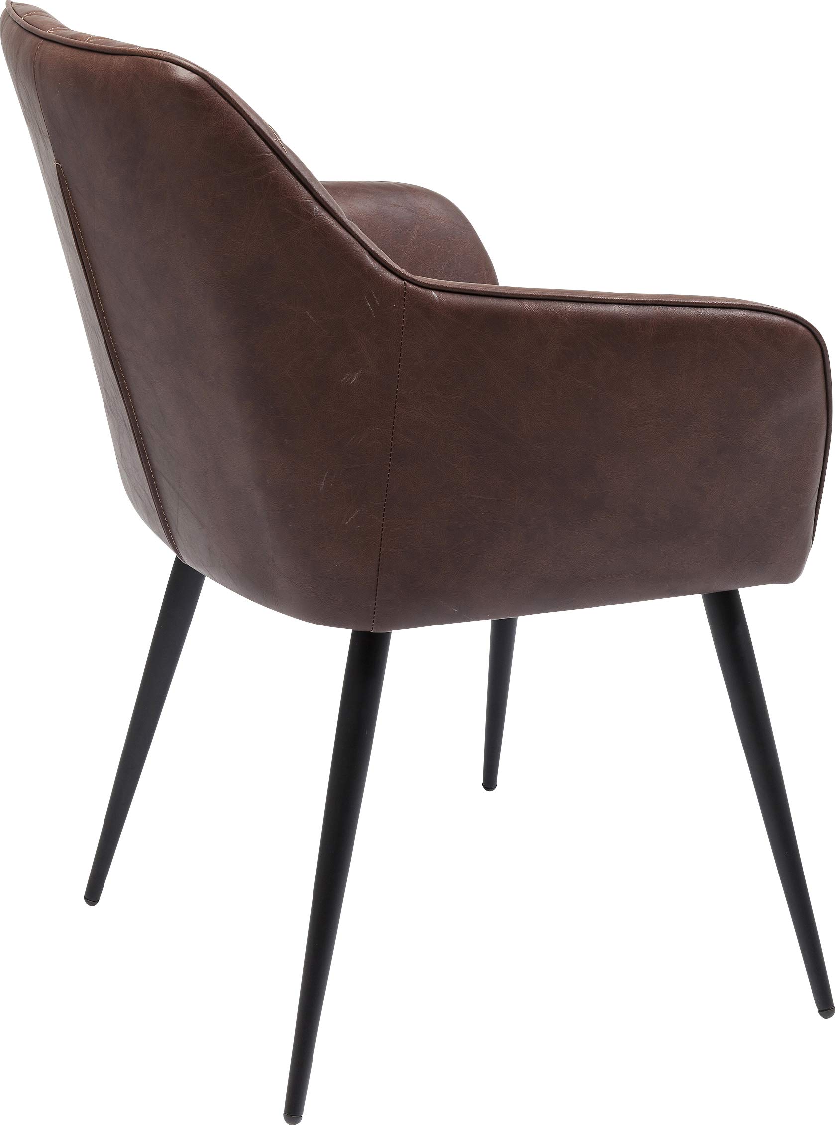 kare-design-armlehnstuhl-san-remo-braun-kunstleder-79x59x61-cm image 4