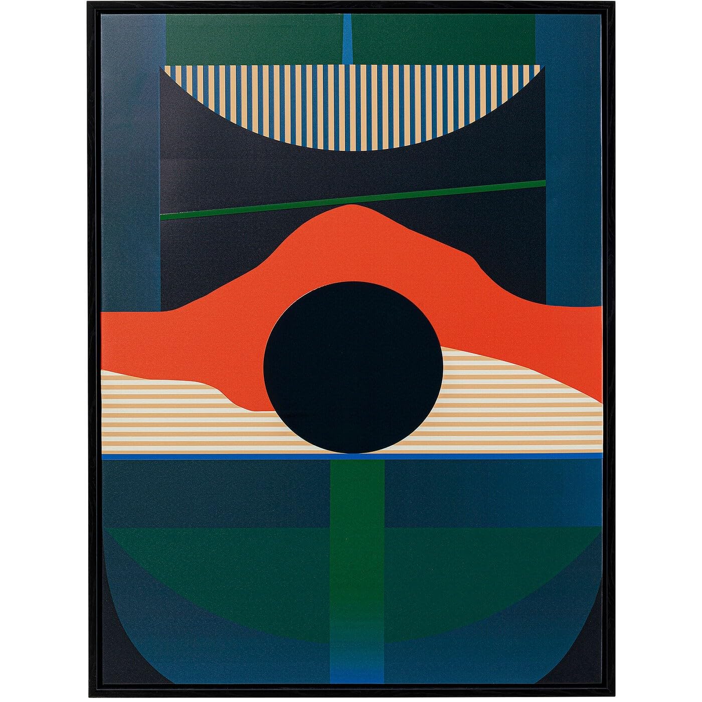 kare-design-bild-sunrise-orange-blau-gerahmt-75x100-cm-leinwand image 6