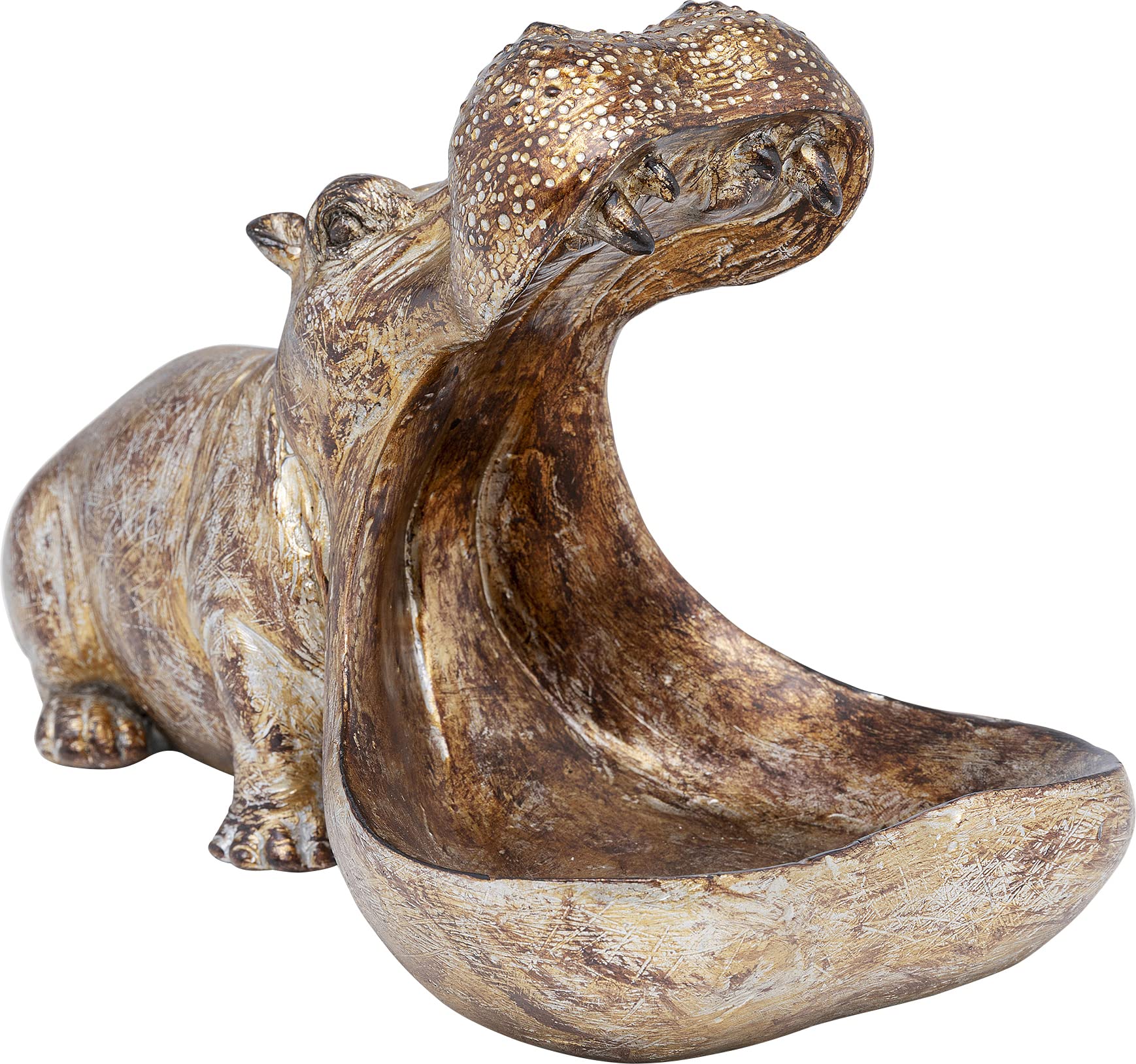 kare-design-hungry-hippo-deko-figur-gold-17x15x27-cm image 1