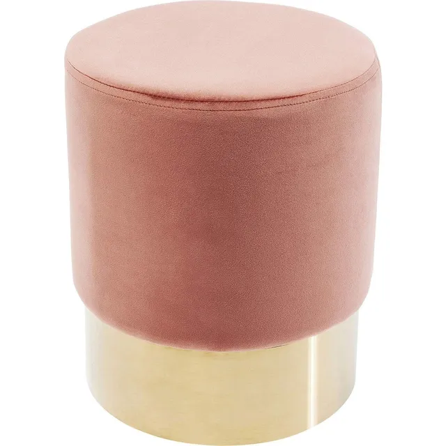 kare-design-cherry-brass-polsterhocker-samt-rose-rosegold-42x35x35-cm image 1