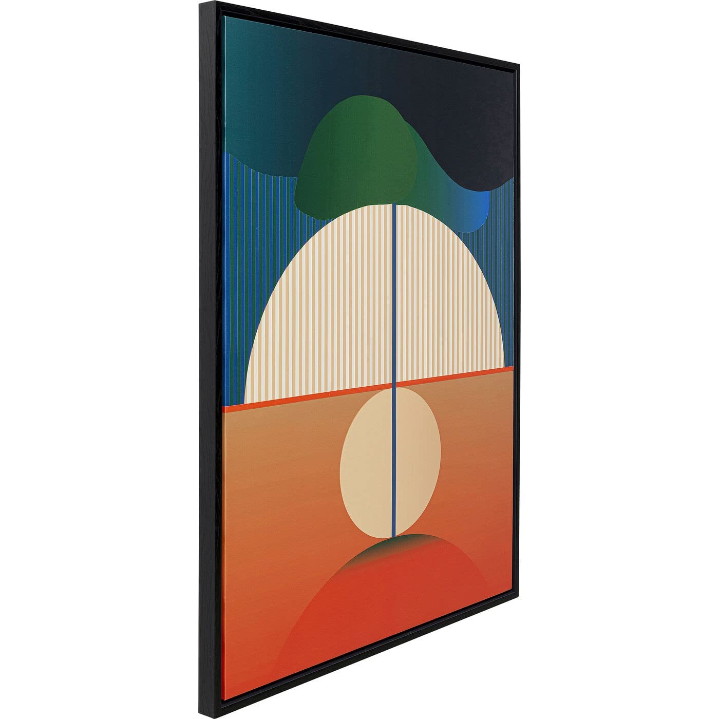 kare-design-bild-sunrise-orange-blau-gerahmt-75x100-cm-leinwand image 4