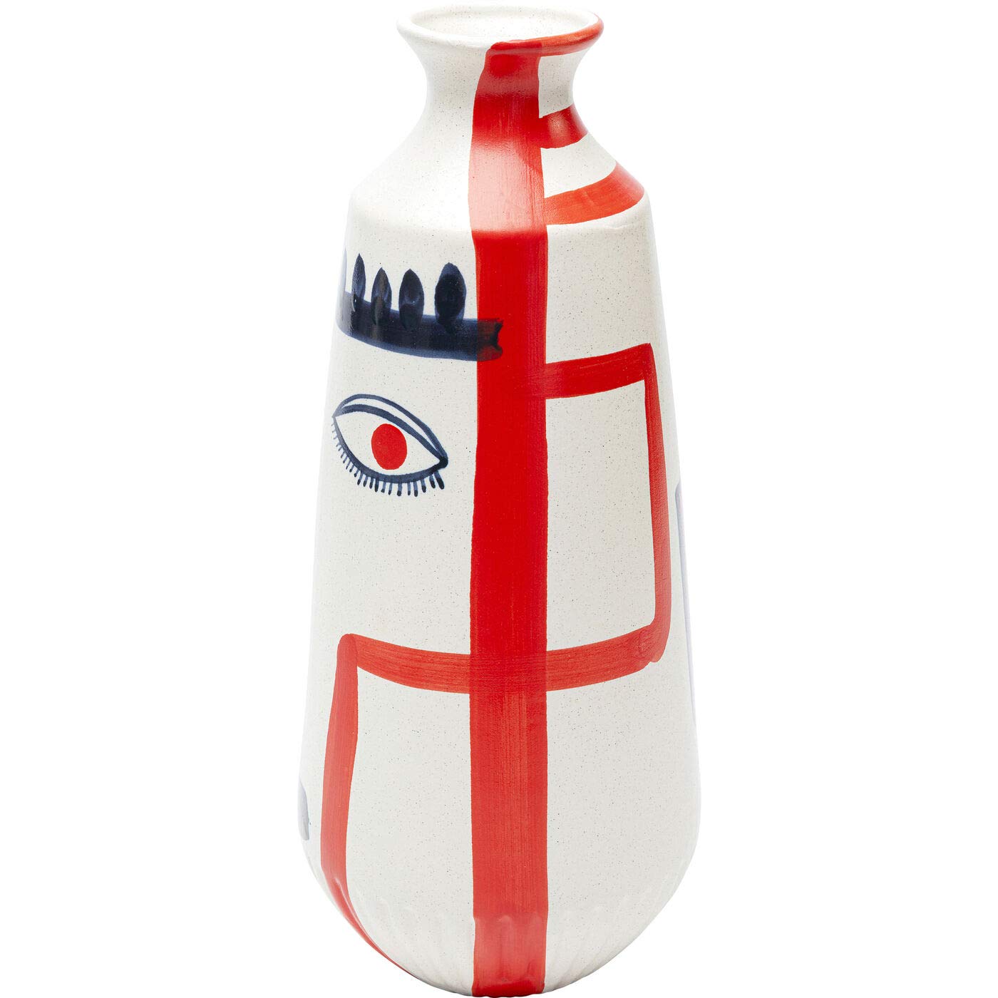 kare-design-vase-art-face-colore-rot-blau-38-cm-keramikvase-gesichtsmotiv image 6