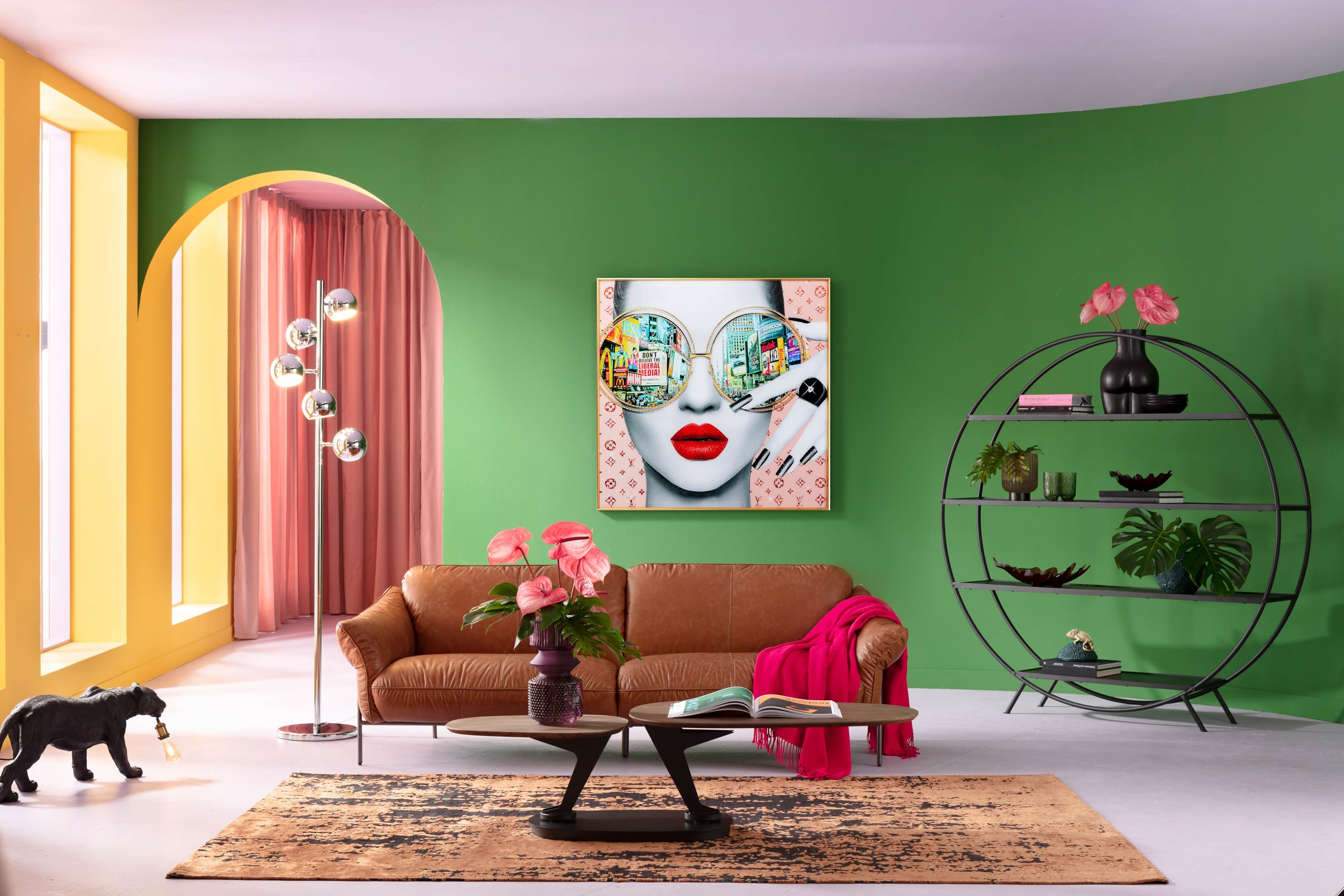 kare-design-wandbild-times-square-view-bunt-120x120-cm image 2