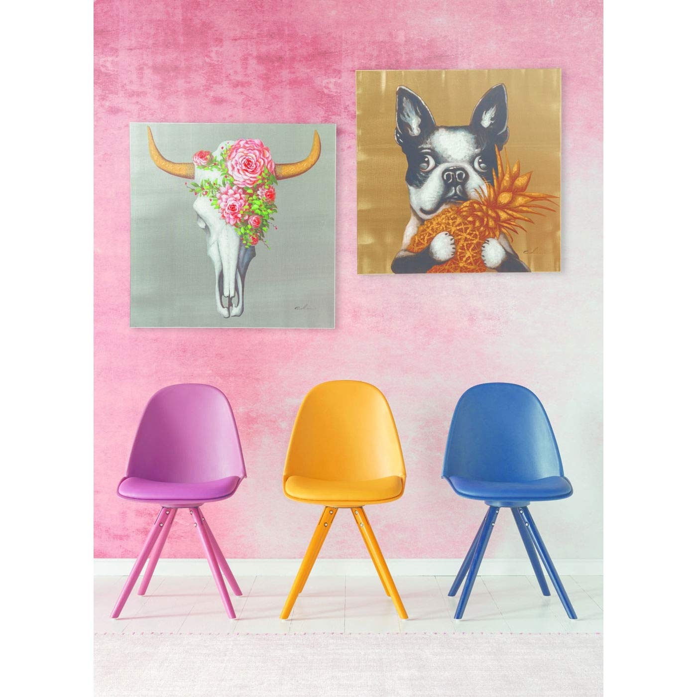 kare-design-touched-flower-elephant-leinwandbild-bunt-90x120x4-cm image 2