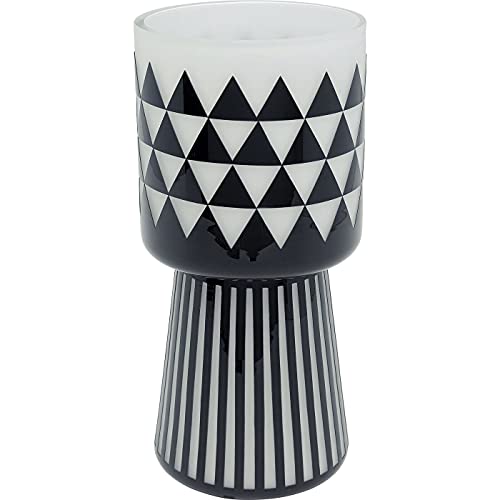 kare-design-vase-brillar-blumenvase-31-cm-schwarz-wei-glas image 5