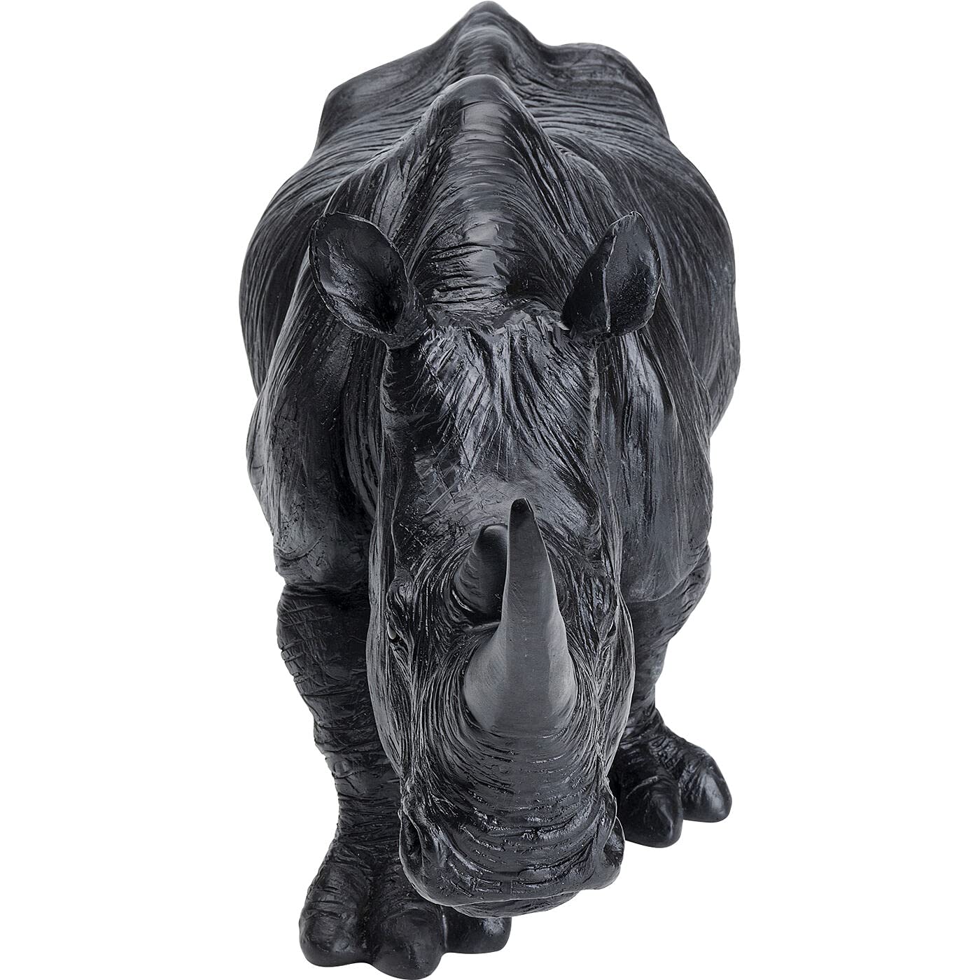 kare-design-deko-figur-walking-rhino-schwarz-108-cm-handbemalt image 3