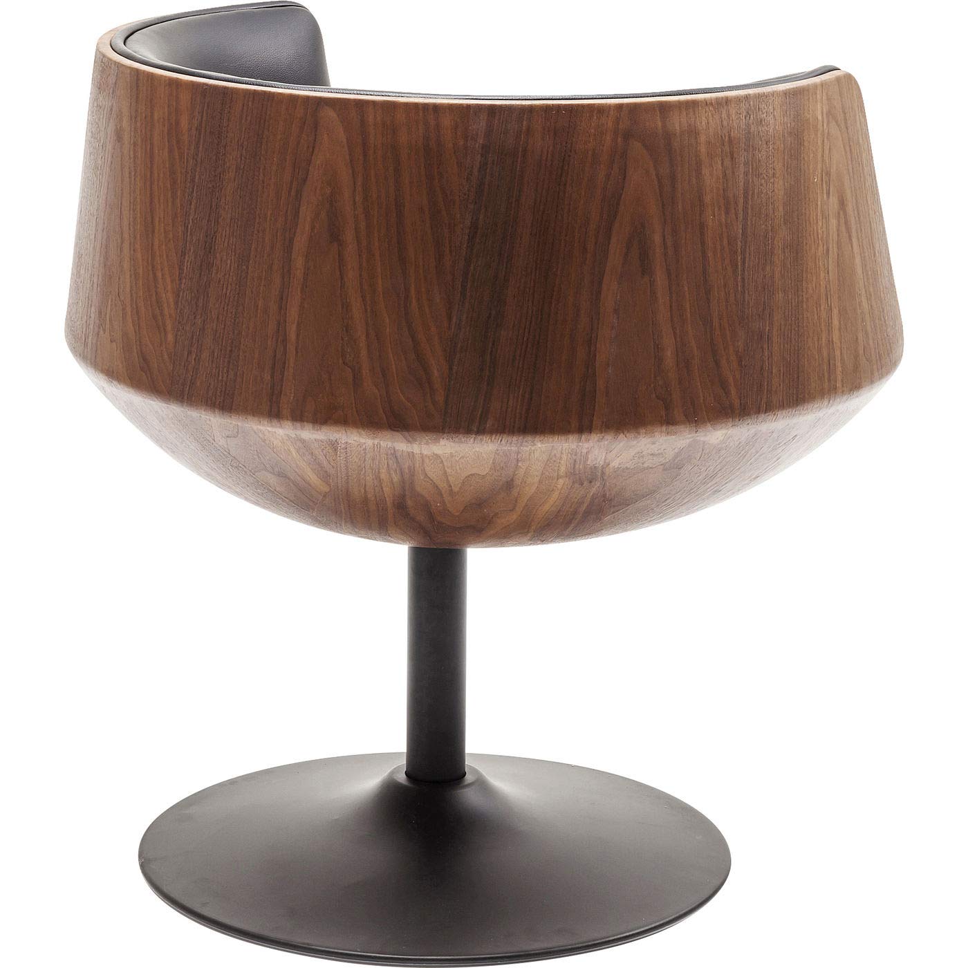 kare-design-drehstuhl-club-walnut-schwarz-braun-mid-century-sessel-75x62x61cm image 8