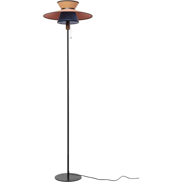 kare-design-riva-stehleuchte-schwarz-160x45x45-cm-stahlgestell-mit-baumwollschir image 1