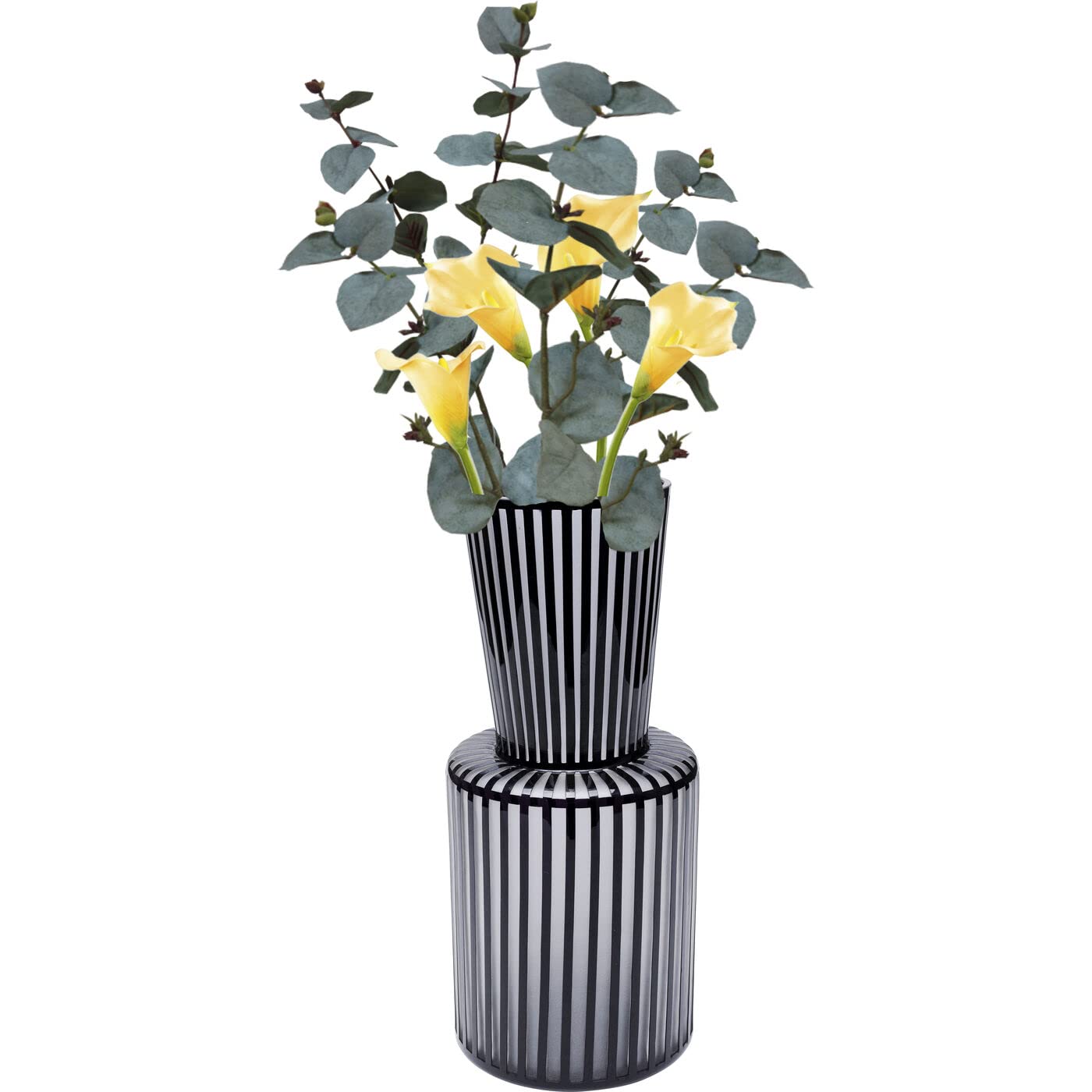 kare-design-vase-roulette-schwarz-wei-glas-41-cm image 1