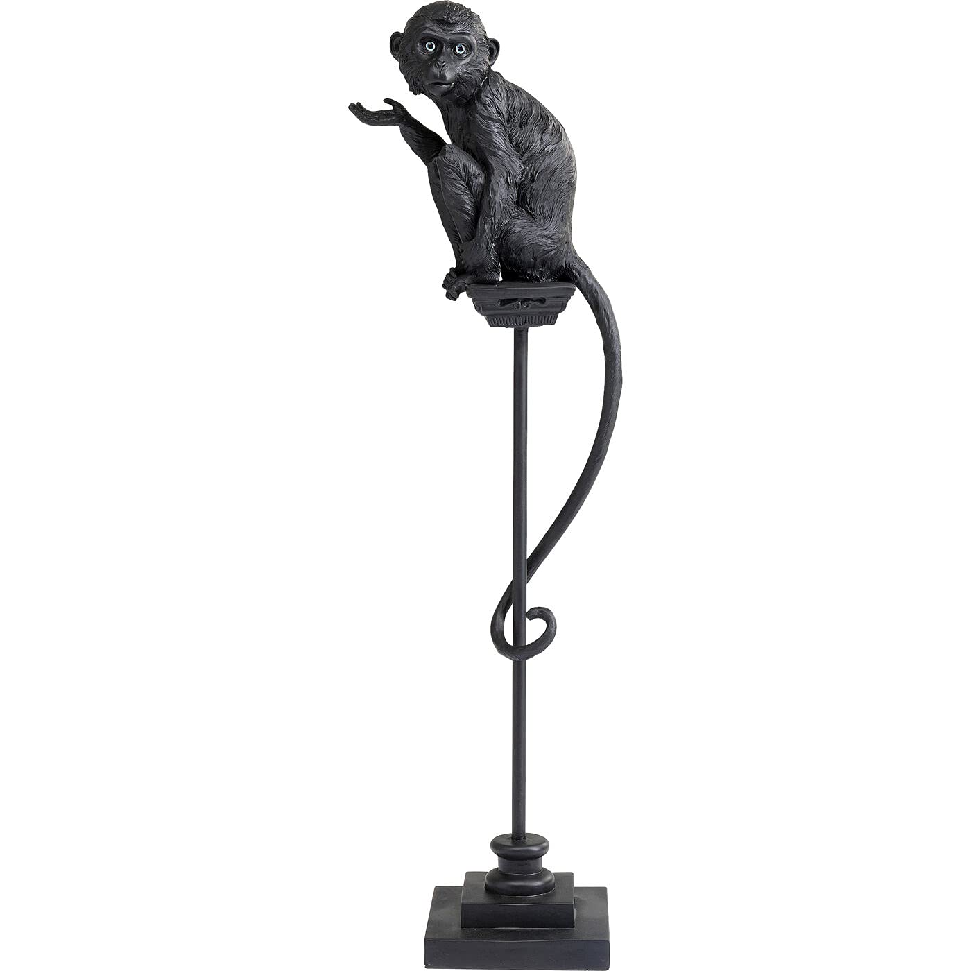 kare-design-deko-figur-circus-affe-schwarz-108-cm-handbemalt image 1