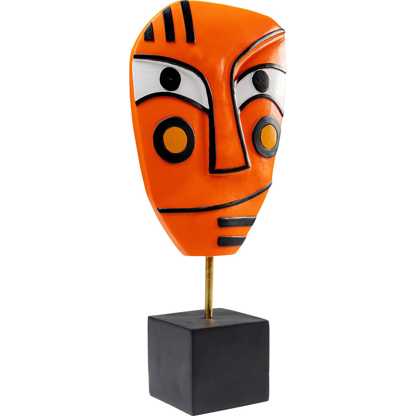 kare-design-face-deko-objekt-orange-50-cm-gesicht-wohnzimmer image 3