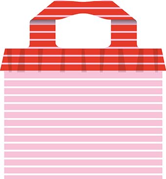 cedon-easy-bag-volant-stripes-pink-red-einkaufsbeutel image 5