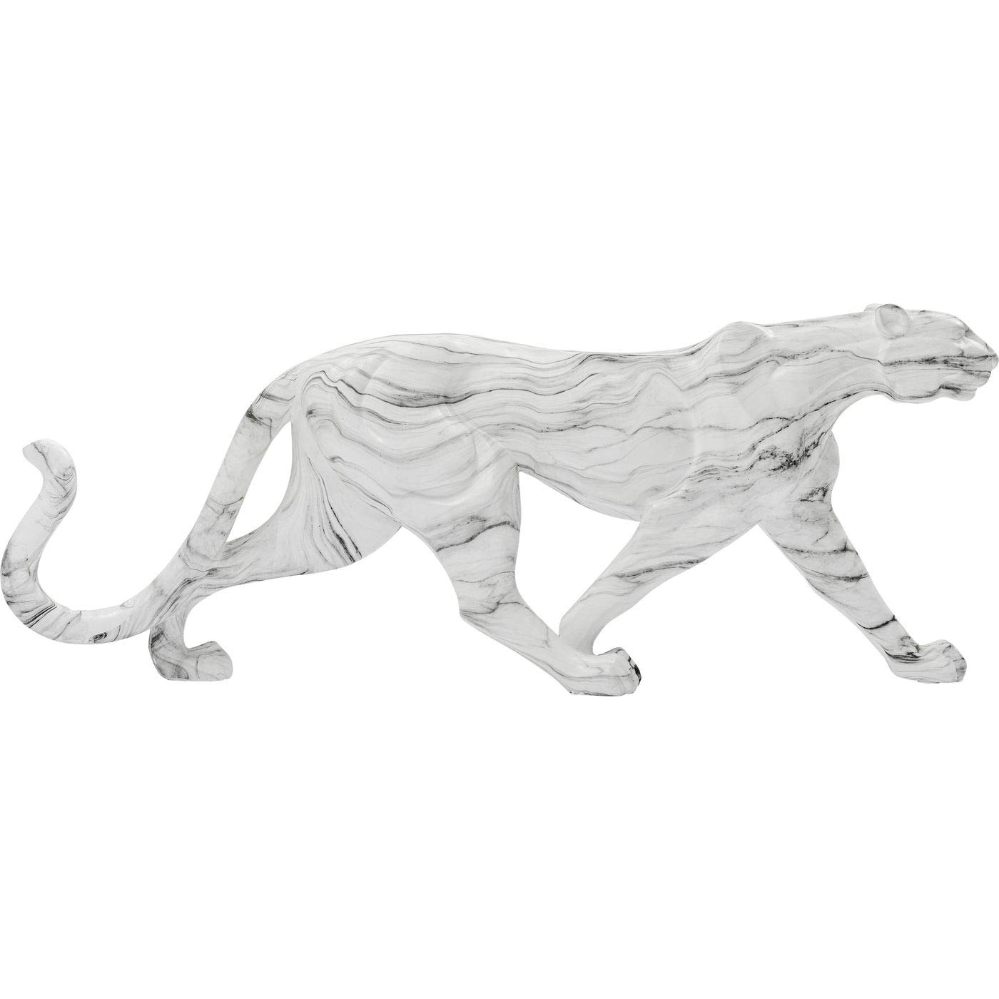 kare-design-leopard-marble-deko-objekt-129-cm-xl-fiberglas-figur-silber image 1