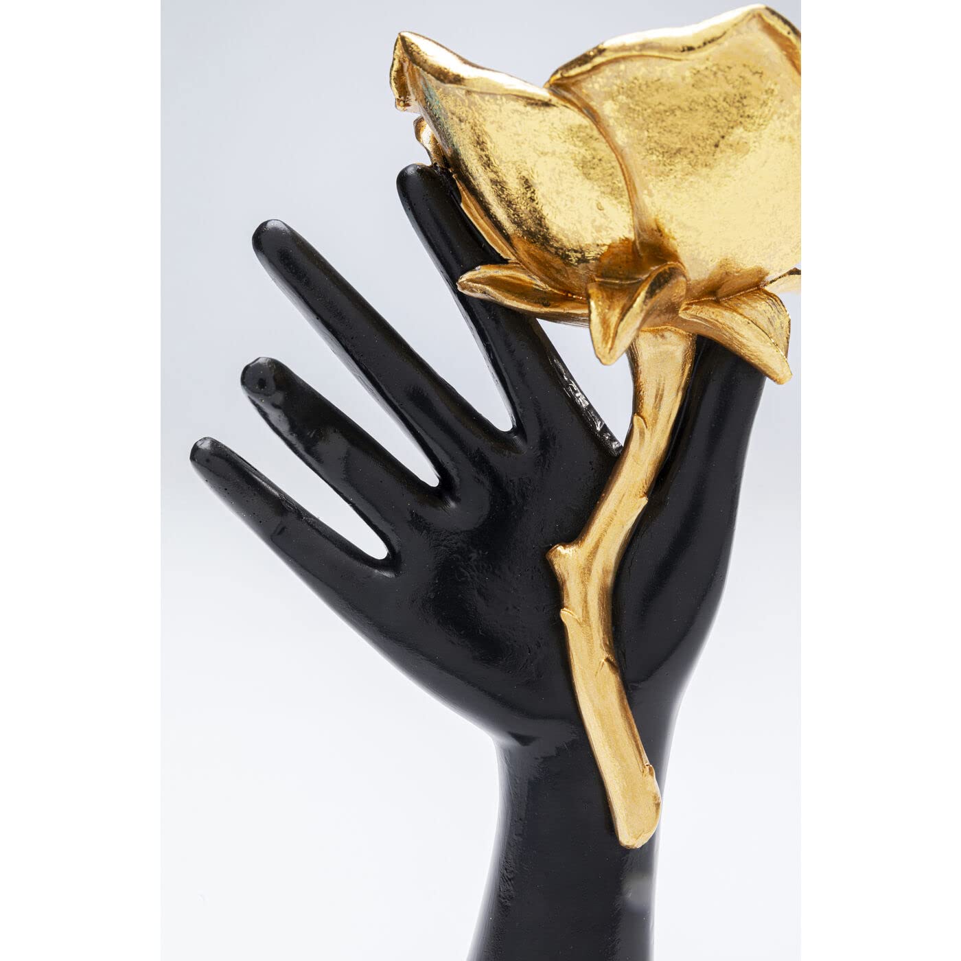 kare-design-objekt-hand-rose-22-cm-schmuckhalter-deko-kunststoff-gold-schwarz image 3