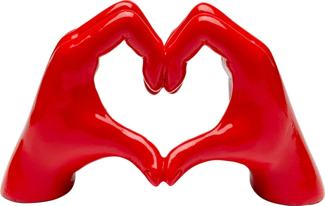 kare-design-deko-objekt-heart-hands-rot-12x20x8-cm image 1