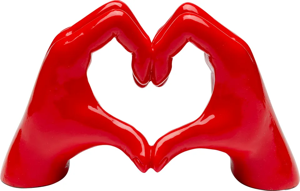 kare-design-deko-objekt-heart-hands-rot-12x20x8-cm image 1