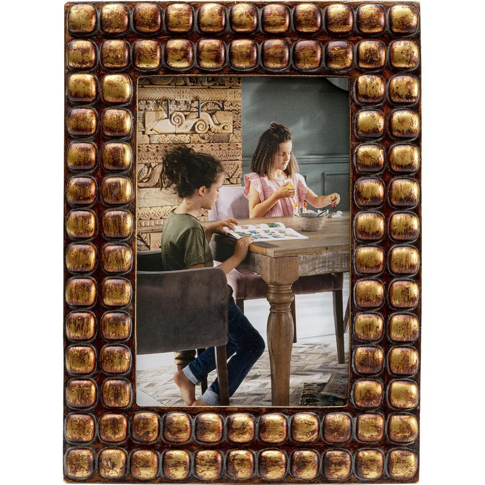 kare-design-bilderrahmen-buttons-10x15-cm-glas-gold-21x16-cm image 1