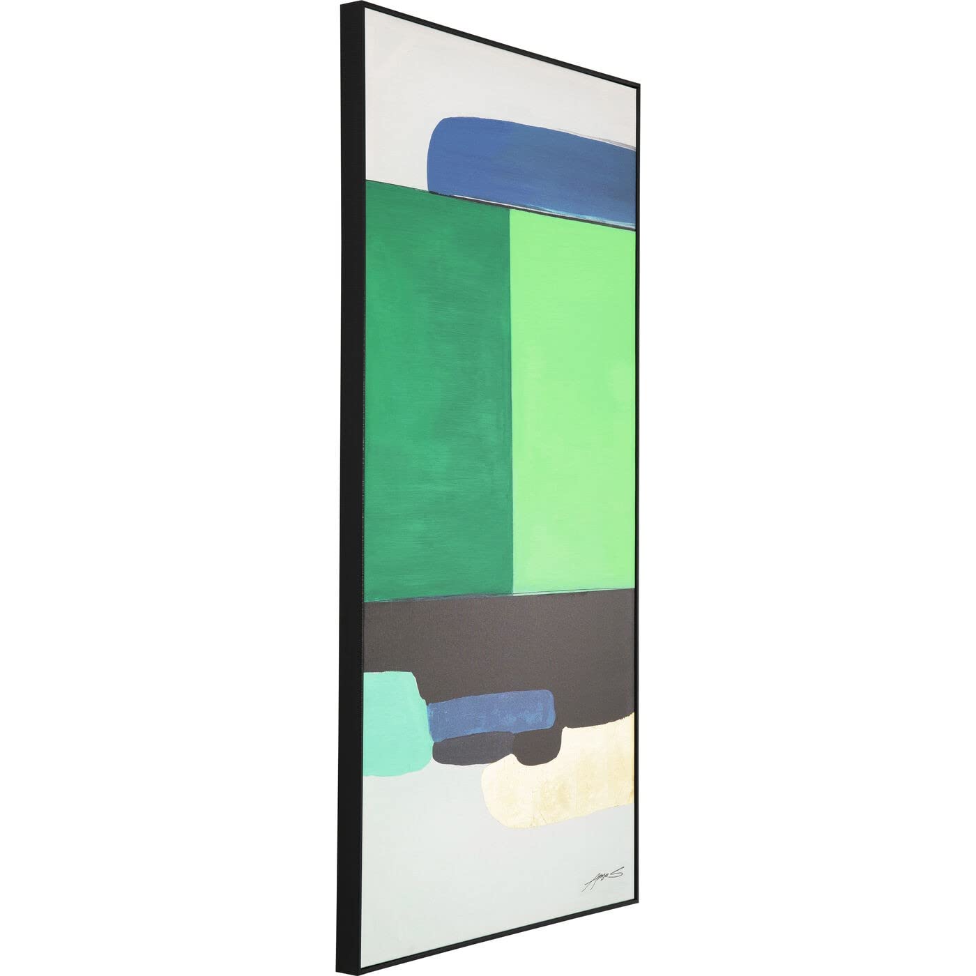 kare-design-bild-mit-rahmen-abstract-shapes-gr-n-73x143cm-leinwandbild-hochforma image 4