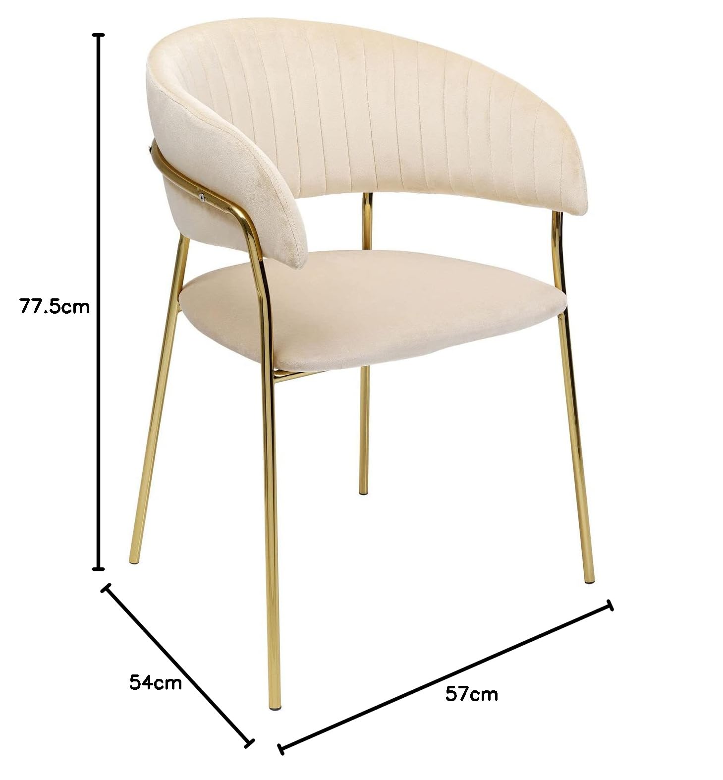 kare-design-armlehnenstuhl-belle-2er-set-creme-78x57x54-cm-polsterstuhl-mit-stah image 3