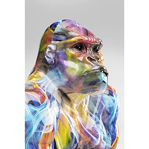kare-design-deko-figur-watching-gorilla-bunt-xl-tierfigur-45-cm-aus-kunststein image 7