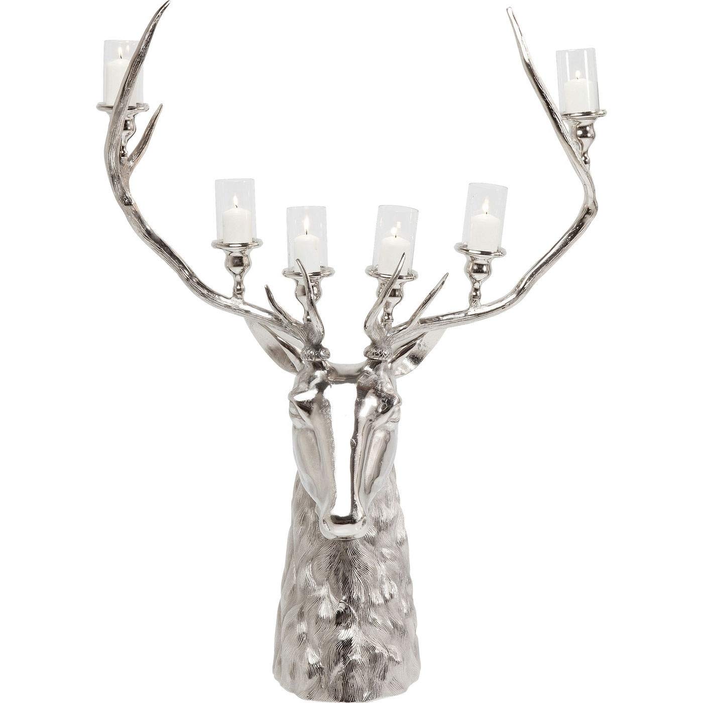 kare-design-reindeer-kerzenleuchter-silber-136x100x50-cm image 1