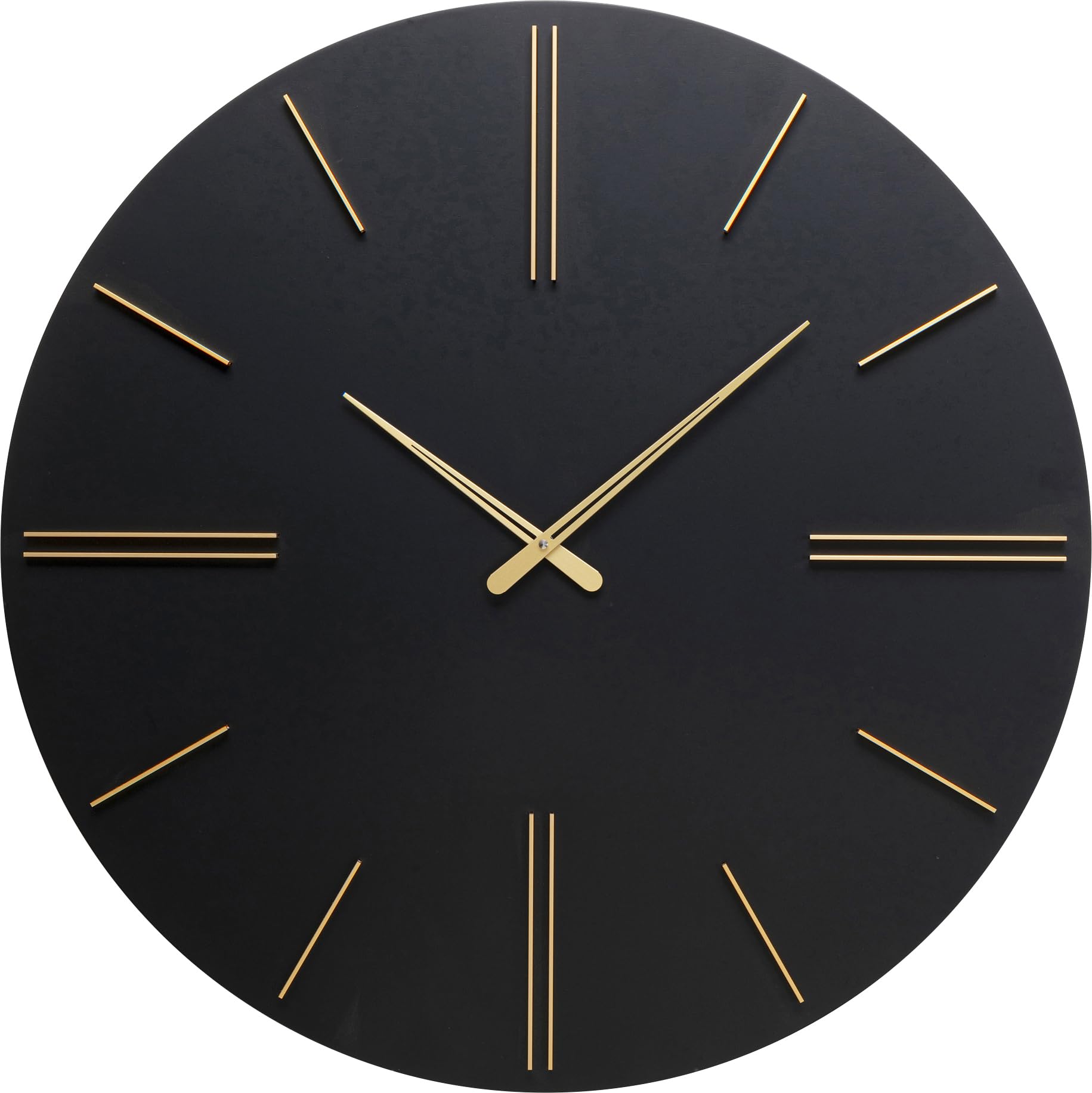 kare-design-wanduhr-luca-schwarz-gold-70-cm-aluminium image 1