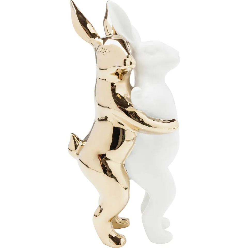 kare-design-hugging-rabbits-deko-figur-wei-gold-25x15x12-cm image 1