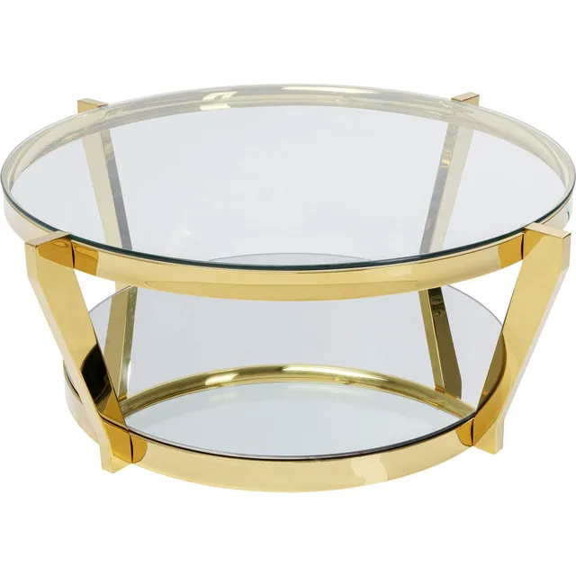 kare-design-couchtisch-monocolo-gold-90cm-runder-glastisch-mit-edelstahl-gestell image 1